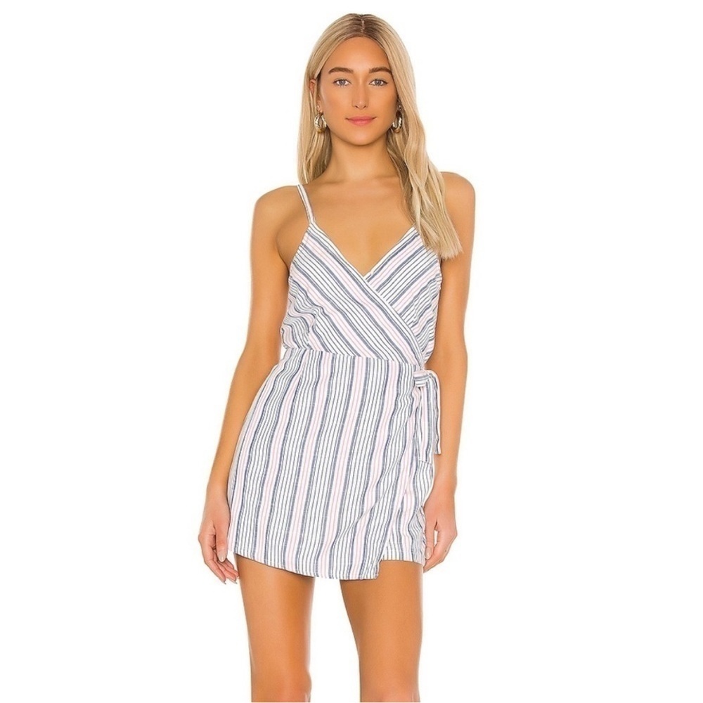 JACK by BB Dakota NWT Medium white pink and blue striped romper $79msrp